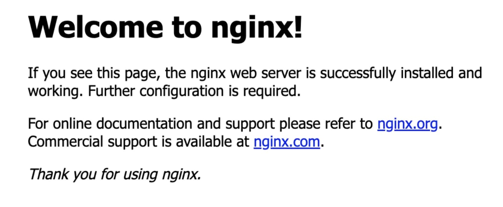 welcome to nginx!